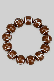 Football Bead Stretch Bracelet