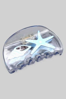 Starfish And Horn Shell Hair Clip