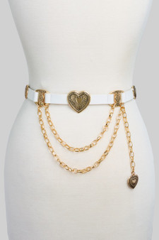 Vintage Heart Concho Link And Heart Charm Drape Be