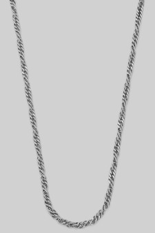 Stainless Steel Twisted Cuban Chain Necklace