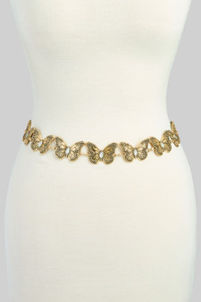 Stone Butterfly Link Chain Belt
