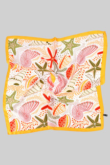 Colorful Sea Themed Silky Square Scarf