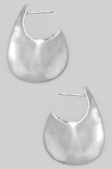 Textured Chunky Brass Drop Earrings