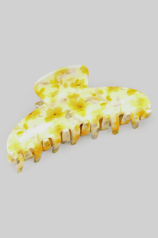 Yellow Flower Acrylic Hair Clip