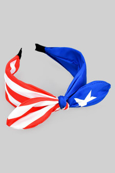 American Flag Wire Bow Headband