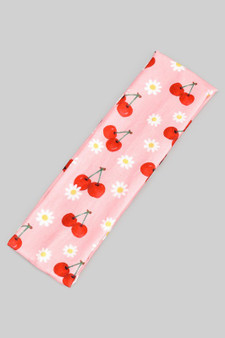 Cherry Daisy Print Stretch Headband