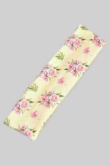 Pink Rose Bouquet Print Stretch Headband