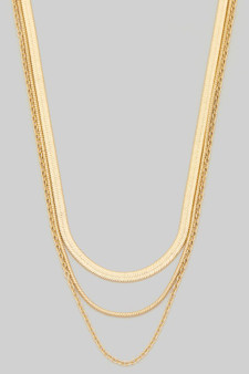 Triple Layered Chain Necklace