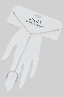 Rhinestone Hand Chain Ring Belt