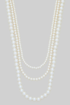 Triple Layered Pearl Necklace