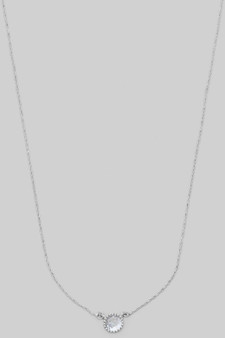 Delicate Solitaire Cz Pendant Necklace