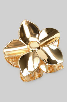Brass Flower Hair Clip