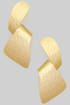 Large Twisted Textured Drop Earrings