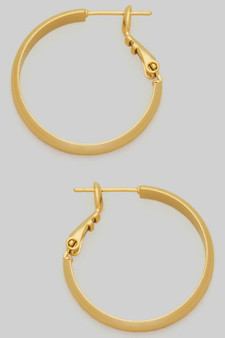14K Gold Dipped Essential One Inch Hoops