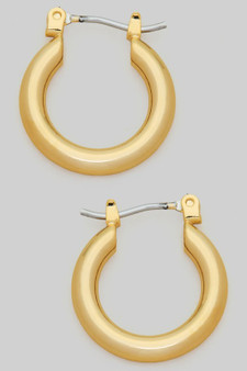 14K Gold Dipped Dainty Hinge Hoops