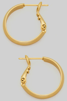 Dainty 14K Gold Dipped Three Quarter Inch Hoops