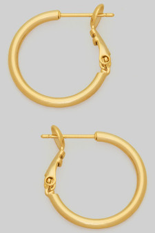 Three Quarter Inch 14K Gold Dipped Hoop Earrings