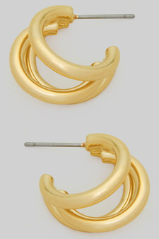 Cute Triple Stack Hoop Earrings