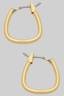 Dainty 14K Gold Dipped Square Shaped Hoops