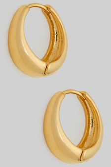 Classic Shiny Brass Hinge Hoops
