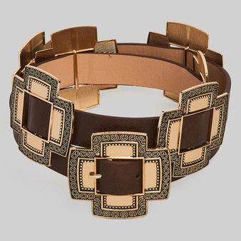 Cross Buckle Slider Belt