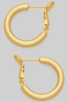 Classic 14K Gold Dipped Chubby Hoop Earrings
