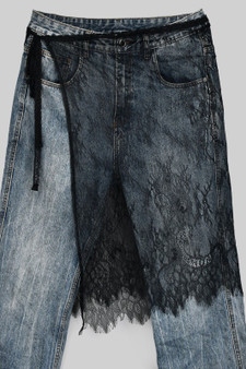 Rectangular Floral Lace Hip Wrap