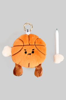 Plush Basketball Keychain With Hidden Pen