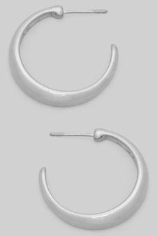 Timeless Open Brass One Inch Hoop Earrings