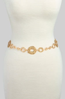 Organic Hammered O Link Chain Belt
