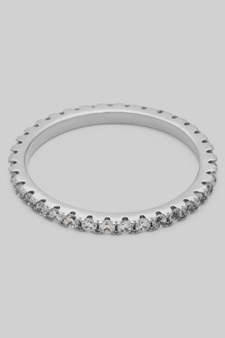 Delicate Cz Pave Single Band Ring