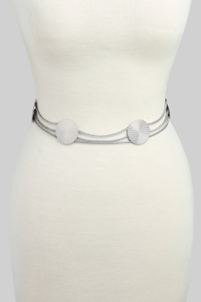 Textured Disc Ladder Link Chain Belt
