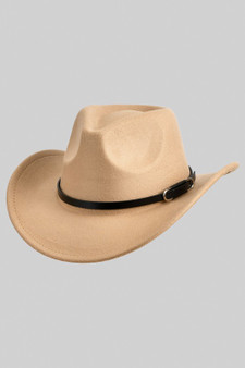 Rimmed Cowboy Hat With Buckle