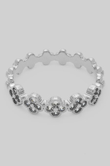 Cz Pave Cluster Link Band Ring