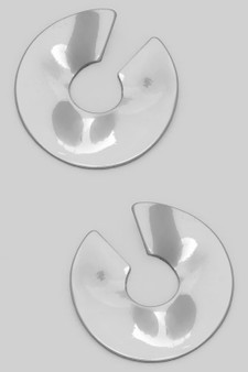Hammered Open Hoop Drop Earrings
