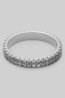 Double Stacked Cz Pave Ring