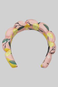 Bubble Cushion Lemon Print Headband