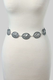 Horse Medallion Chain Belt