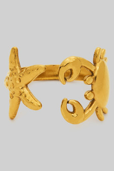 Crab And Starfish Ring