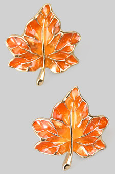 Fall Leaf Post Earrings