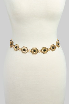 Cab Accent Aztec Cross Link Chain Belt