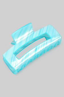 Marbled Acrylic Rectangle Cutout Hair Clip