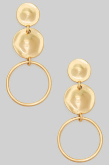 Tiered Circular Drop Earrings
