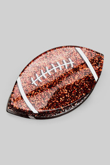 Small Glittery Acrylic Football Hair Clip
