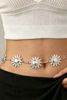 Shining Sun Charm Chain Link Belt