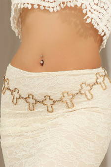 Hammered Cross Link Chain Belt