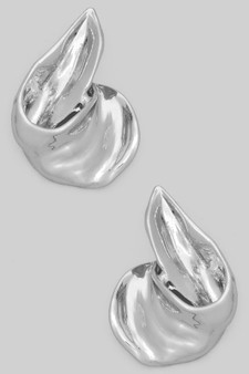 Hammered Twist Drop Earrings