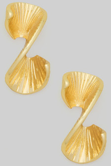 Textured Twist Drop Earrings