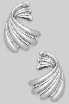 Textured Twist Stack Post Earrings