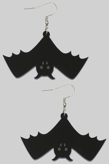 Halloween Acrylic Bat Earrings